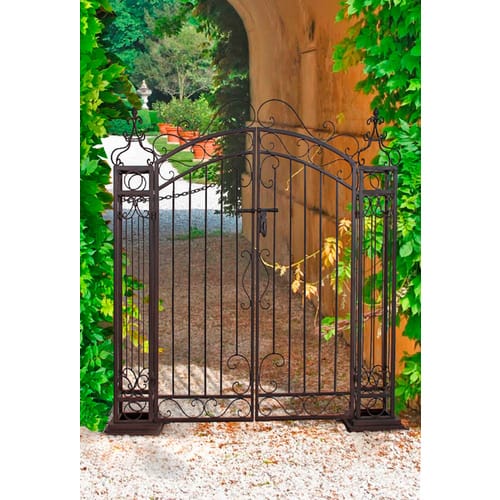 GARDEN PLEASURE Doppeltor, Stahl, BxHxL: 22 x 128 x 120 cm - schwarz