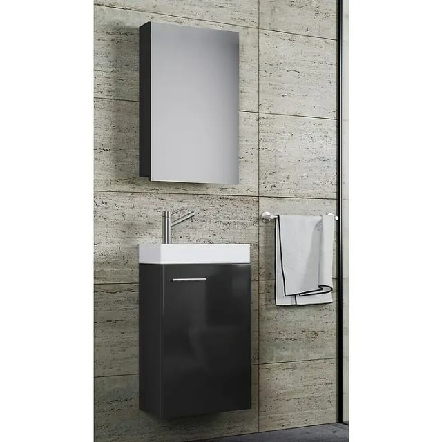VCM Waschplatz »Slito«, B x H x T: 41 x 69,5 x 22 cm, schwarz - weiss