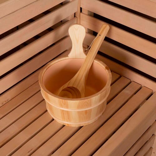 HOME DELUXE Sauna »Skyline XL BIG«, inkl. 8 kW Saunaofen mit integrierter Steuerung, für 6 Personen - beige