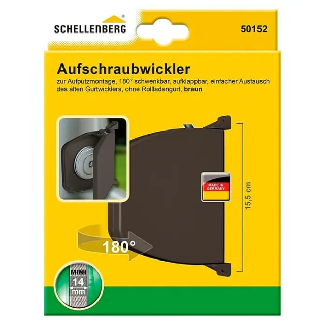 SCHELLENBERG Aufschraubwickler »MINI«, braun, geeignet für: Rolladen-System: MINI