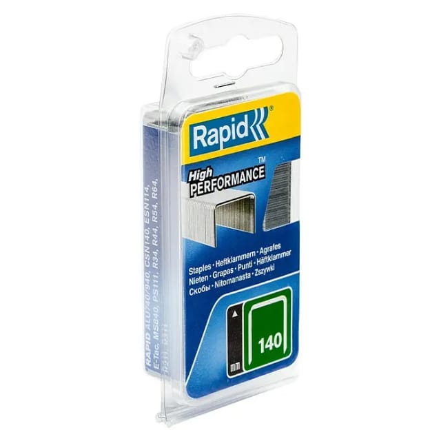RAPID Tackerklammern, 14 mm, Heftklammer Typ 140, 650 St., in Blisterverpackung - silberfarben