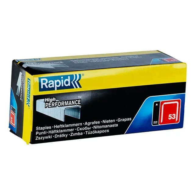 RAPID Tackerklammern, 10 mm, Heftklammer Typ 53, 5000 St., in Schachtelverpackung - silberfarben