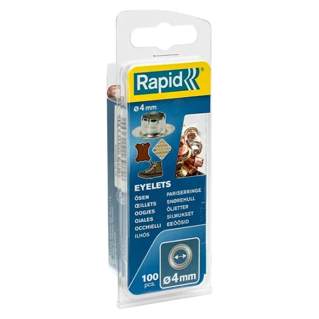 RAPID Ösen, 100 Stück, Für: Textilien, Leder und Schuhe - goldfarben