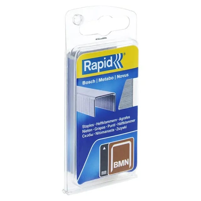 RAPID Tackerklammern, 6 mm, Heftklammer Typ BMN 53, 1080 St., in Blisterverpackung - silberfarben