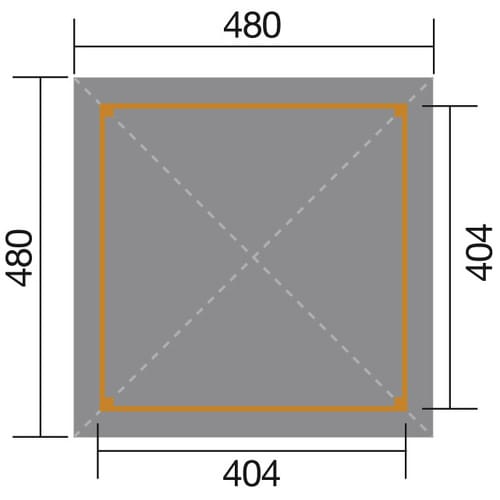 WEKA Pavillon »Paradies«, BxHxT: 480 x 314 x 480 cm - beige