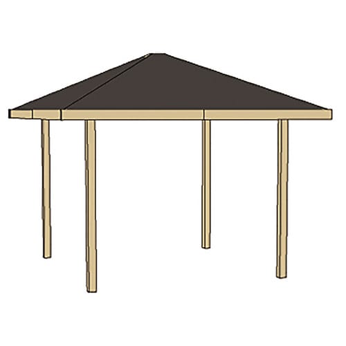 WEKA Gartenhaus »651 Gr.3«, Holz, BxHxT: 380 x 299 x 304 cm (Außenmaße inkl. Dachüberstand) - gruen