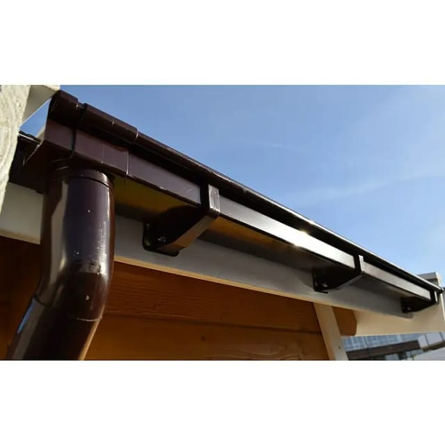 WEKA Kastenrinnen-Set für Gartenhäuser, Kunststoff - braun