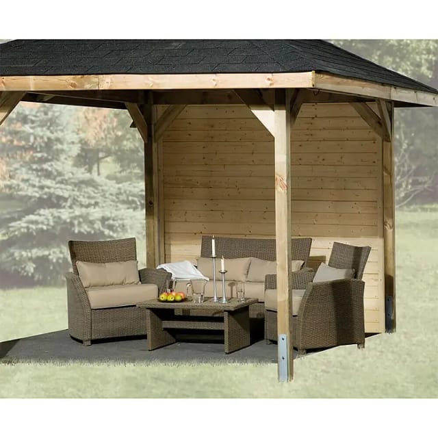 WEKA Wandelement für Gartenhäuser, Holz - beige