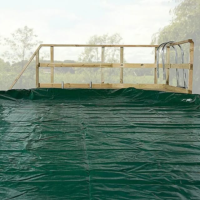 WEKA Abdeckplane, Ø 390 cm, Kunststoff - gruen