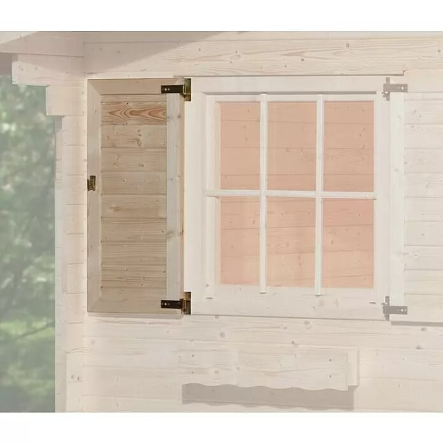 WEKA Fensterladen für Gartenhäuser, Holz - beige