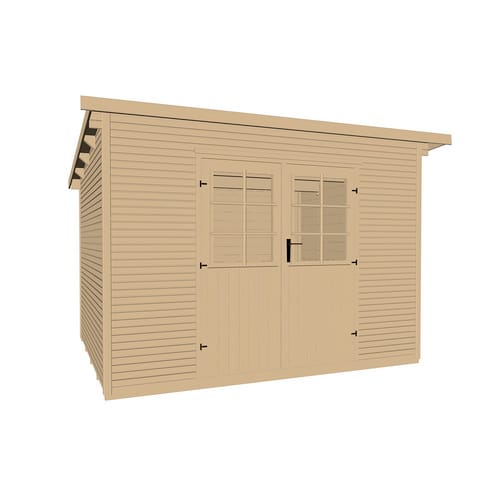 WEKA Gartenhaus »219 Gr. 1«, Holz, BxHxT: 260 x 218 x 240 cm (Außenmaße inkl. Dachüberstand) - beige