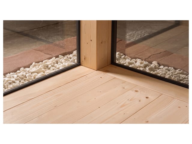WEKA Gartenhaus »412 Gr.2«, Holz, BxHxT: 388 x 249 x 380 cm (Außenmaße inkl. Dachüberstand) - beige