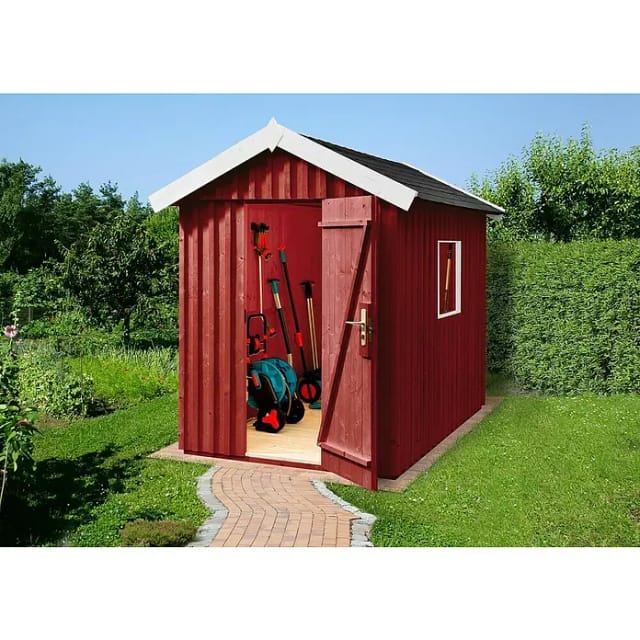 WEKA Gartenhaus »Schwedenhaus Gr. 2«, Holz, BxHxT: 200 x 220 x 286 cm (Außenmaße inkl. Dachüberstand) - rot