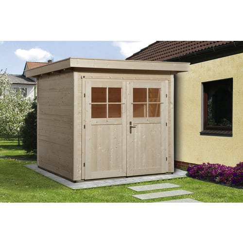 WEKA Gartenhaus »227 Gr.1«, Holz, BxHxT: 225 x 217 x 209 cm (Außenmaße inkl. Dachüberstand) - beige