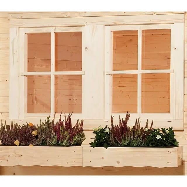 WEKA Fenster für Gartenhäuser, (BxH): 138 x 79 cm, Holz/Glas - beige