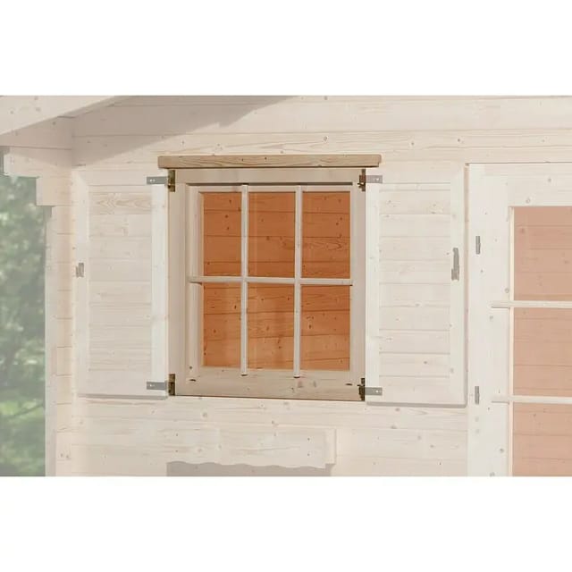 WEKA Fenster für Gartenhäuser, Holz/Glas - beige