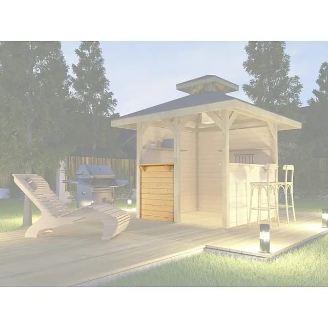 WEKA Treseneingang Bausatz für Gartenhäuser, Holz - beige