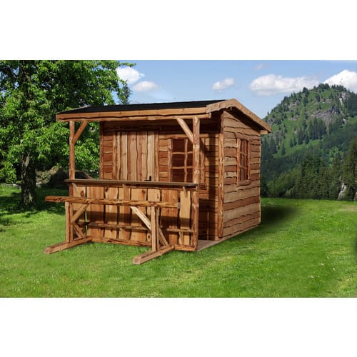 WEKA Gartenhaus »820 A Gr.2«, Holz, BxHxT: 340 x 240 x 350 cm (Außenmaße inkl. Dachüberstand) - beige