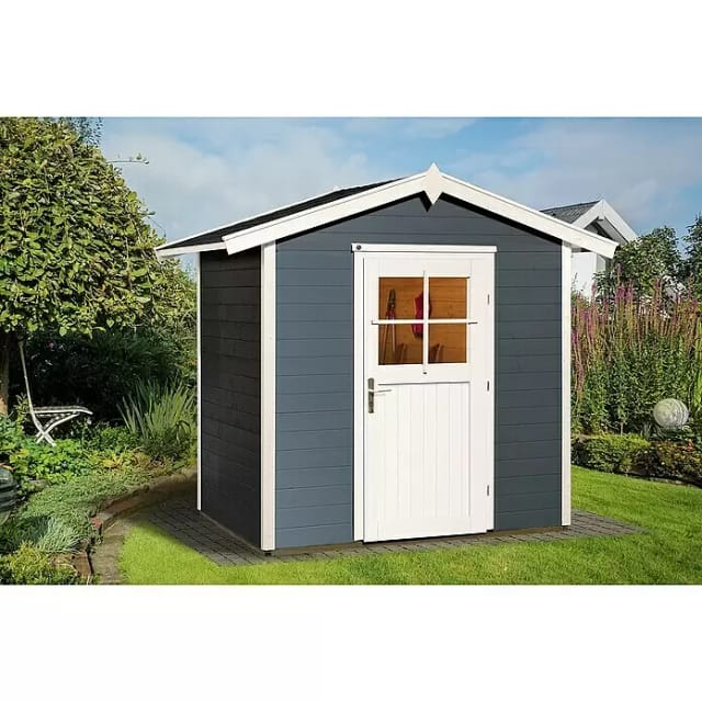 WEKA Gartenhaus »223 Gr.1«, Holz, BxHxT: 260 x 227 x 174 cm (Außenmaße inkl. Dachüberstand) - grau
