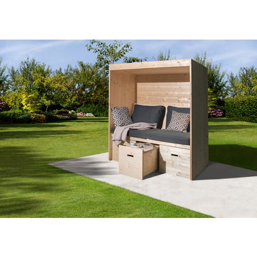 WEKA Sitzlaube »Bozen«, BxHxT: 173 x 194 x 86 cm, Volllieger, natur - beige