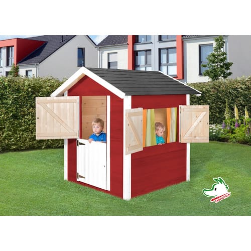 WEKA Kinderspielartikel, BxHxT: 144 x 154 x 153 cm, Holz, schwedischrot/weiß