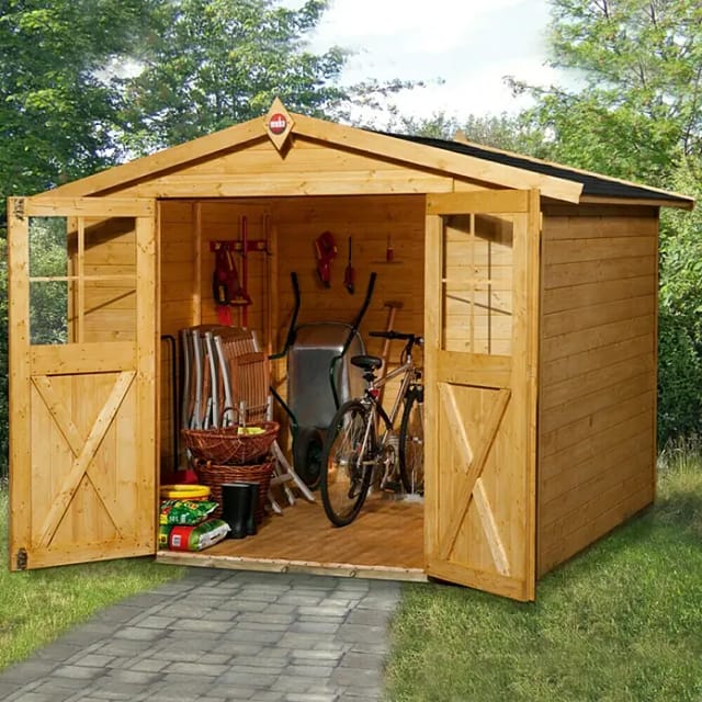 WEKA Gartenhaus »316 Gr.3«, Holz, BxHxT: 290 x 221 x 217 cm (Außenmaße inkl. Dachüberstand) - beige
