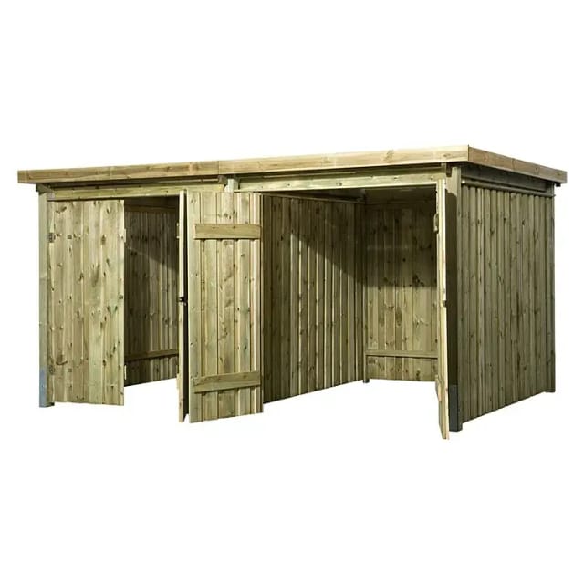 WEKA Gartenhaus »607 Variante 3«, Holz, BxT: 408 x 288 cm (Außenmaße inkl. Dachüberstand) - braun