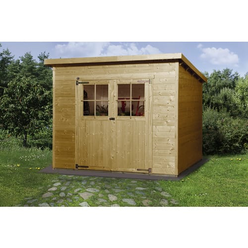 WEKA Gartenhaus »325 Gr.3«, Holz, BxHxT: 278 x 223 x 194 cm (Außenmaße inkl. Dachüberstand) - beige