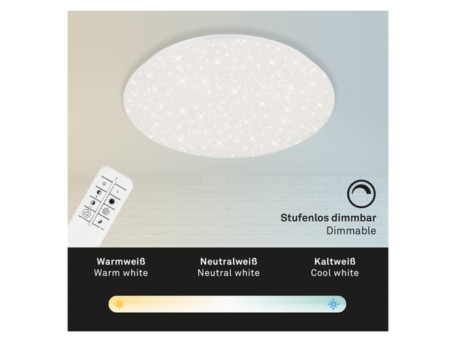 BRILONER LED-Deckenleuchte »VERB«, inkl. Leuchtmittel in warmweiß - silberfarben