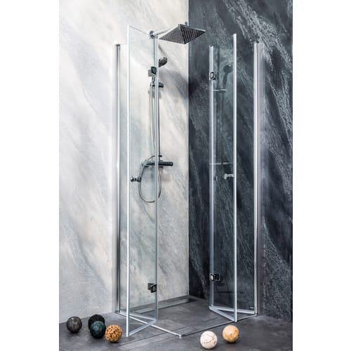 Sanotechnik Falttür »Duet«, Drehfalttür, BxH: 95 x 195 cm - silberfarben