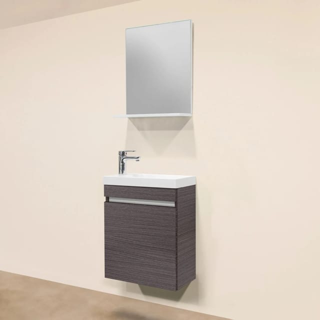 Sanotechnik Badmöbel-Set »Nora«, Breite: 48 cm, eiche - braun