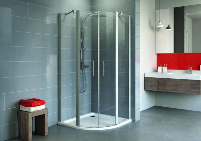 SCHULTE Runddusche »Alexa Style 2.0«, Drehtür, BxH: 90 x 192 cm - silberfarben