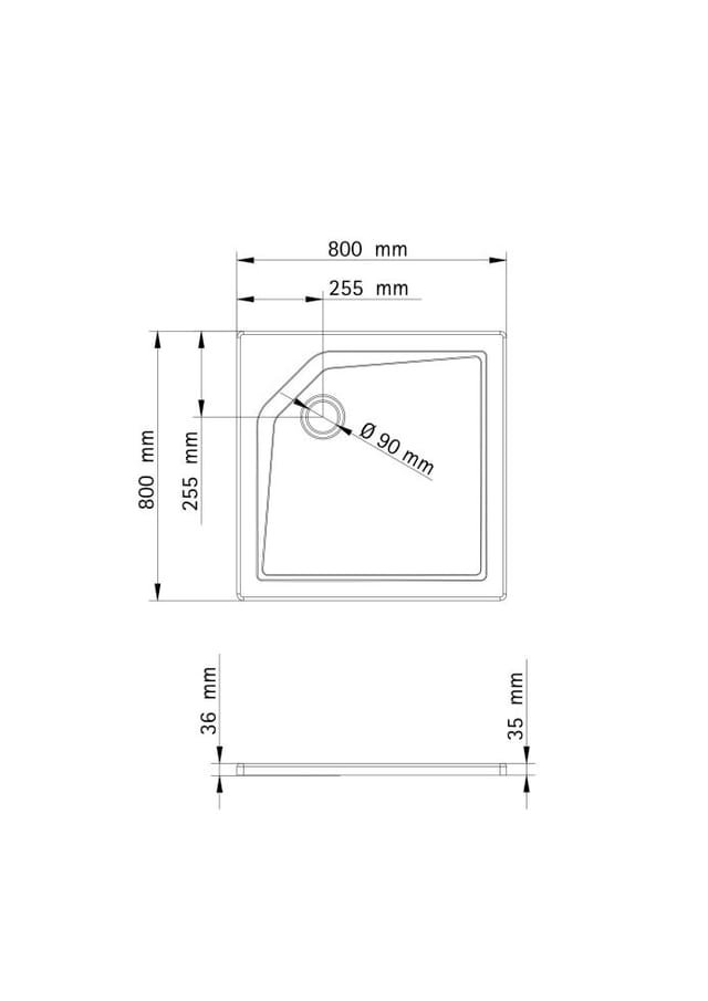 SCHULTE Duschwanne »ExpressPlus«, BxT: 80 x 80 cm, alpinweiß - weiss
