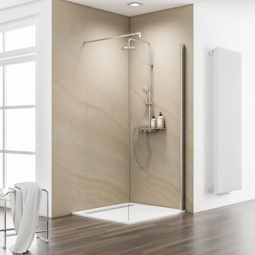SCHULTE Duschwand »ExpressPlus MasterClass«, BxH: 120 x 200 cm, ESG, Walk-In, Ecke - silberfarben