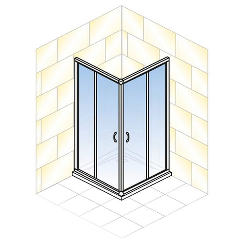 SCHULTE Eckeinstieg »Sunny«, Schiebetür, BxH: 90 x 190 cm - transparent