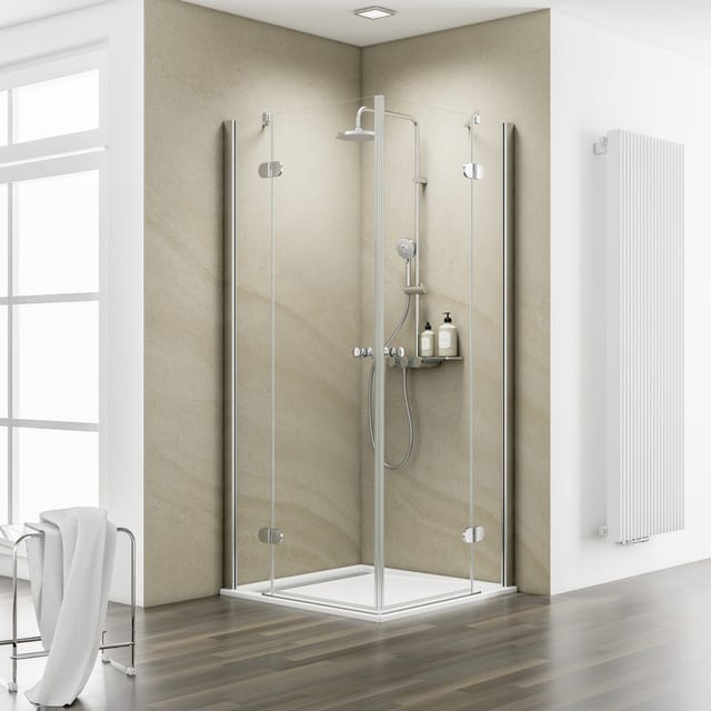 SCHULTE Eckeinstieg »MasterClass«, BxTxH: 90 x 90 x 200 cm - transparent
