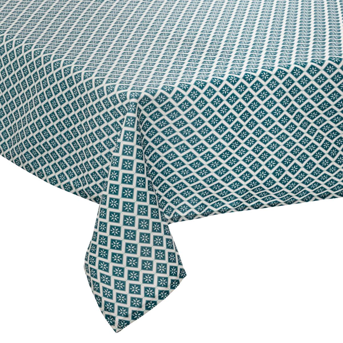 Atmosphera - Fleckabweisende Tischdecke Tikal - Blau - 140x240 Cm Créateur D'Intérieur