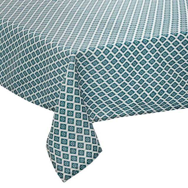 Atmosphera - Fleckabweisende Tischdecke Tikal - Blau - 140x240 Cm Créateur D'Intérieur