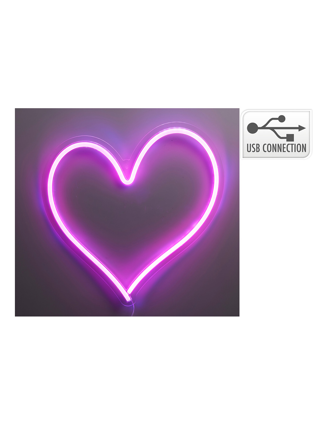 Lampe Néon Coeur Led Éclairage Décoratif Tendance Et Romantique - Basics