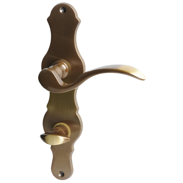 ALPERTEC Langschild-Garnitur »EvaEasy«, Messing - braun