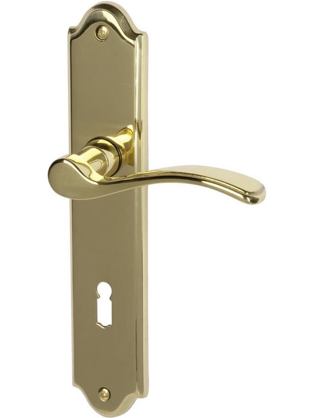 ALPERTEC Langschild-Garnitur »Lori«, Messing - goldfarben