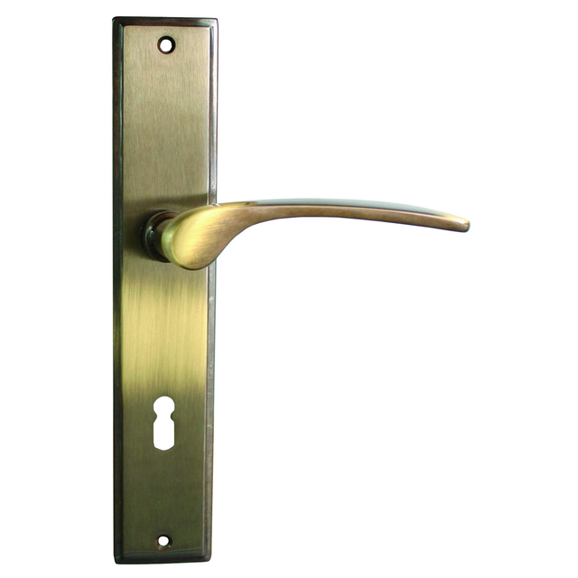 ALPERTEC Langschild-Garnitur »Nelson«, Messing - braun