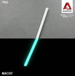 ALPERTEC Hausnummer, /, Weiß, Kunststoff, 9,7 x 18 x 0,4 cm, nachtleuchtend - weiss
