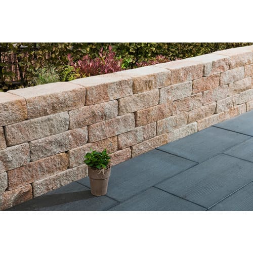 Mr. GARDENER Mauerstein »Monza«, BxHxL: 210 x 125 x 210 mm, sandstein, Beton - beige