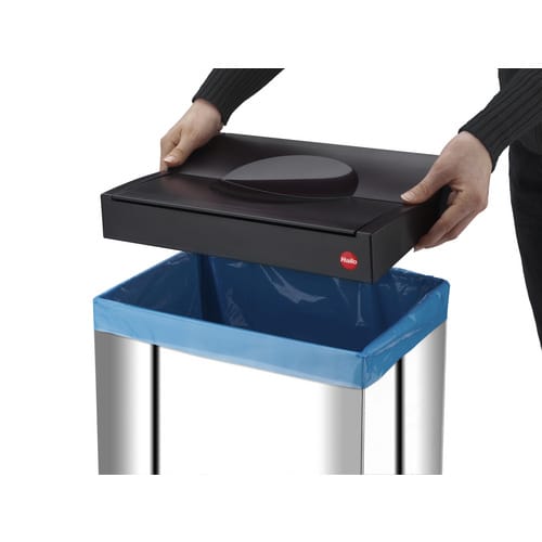 HAILO Großraum-Abfalleimer »Big-Box Swing L«, edelstahlfarben, 35 l - silberfarben