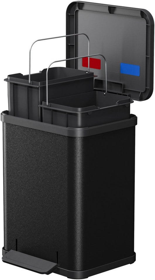 HAILO Abfalleimer »Öko duo Plus M«, schwarz, mit Softclose, 18 l