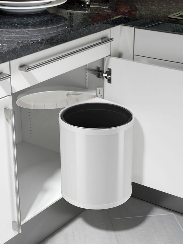 HAILO Abfalleimer »Compact-Box«, edelstahlfarben, 15 l - silberfarben