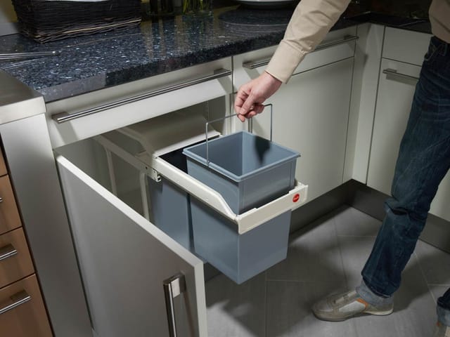 HAILO Abfalleimer »Multi Box«, silberfarben, 28 l - bunt