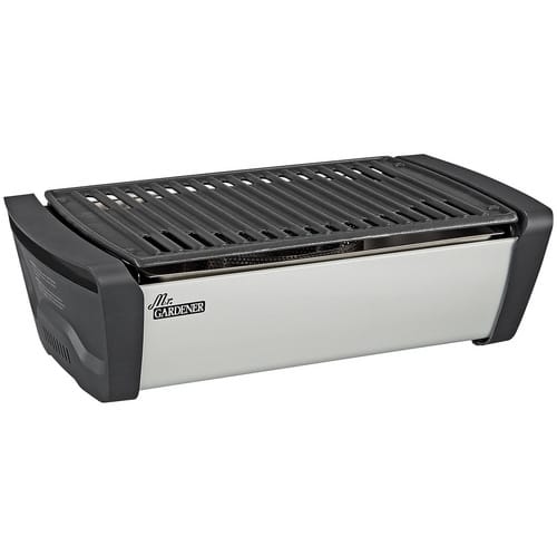 Mr. GARDENER Holzkohle-Tischgrill »Flagstaff«, Grillfläche 37 x 25 cm - silberfarben