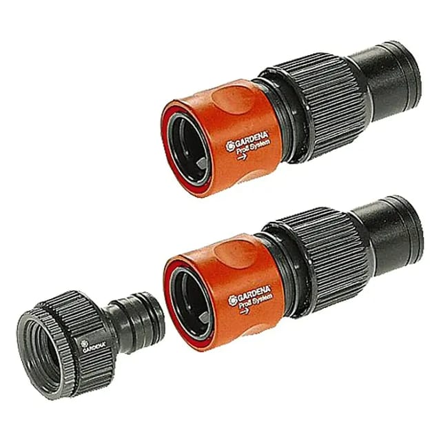 GARDENA Anschlusssatz, »Profi-System«, 3/4 Zoll, LxBxH: 10,8x4,3x4,3 cm, schwarz/orange - bunt